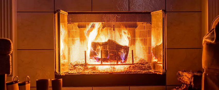 Mendota Hearth Landscape Fireplace Installation in Dearborn, Michigan